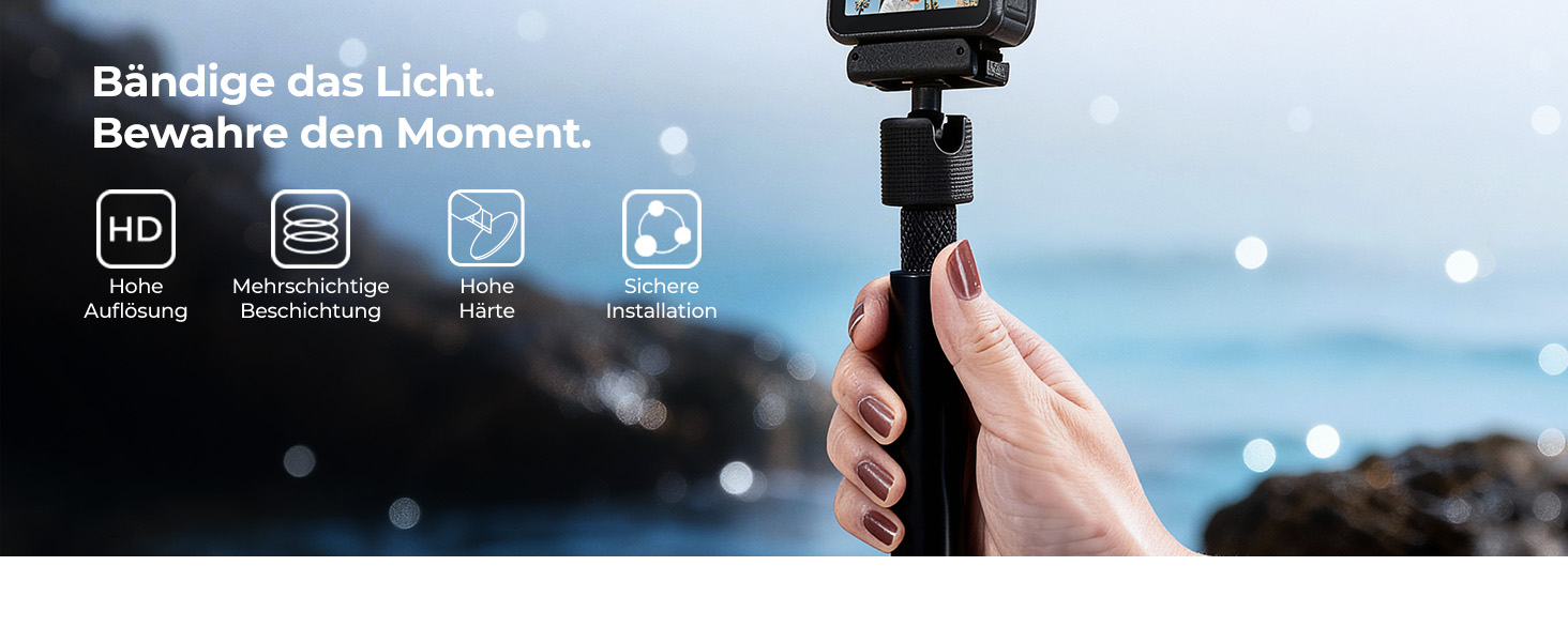 Набір ND-фільтрів K&F Concept (ND8, ND16, ND32, ND64) для DJI Osmo Nano, 4 шт, багатошарове HD-скло, алюмінієва рама, FD151
