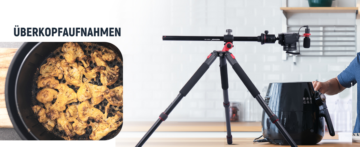 Штатив для камери NEEWER з моноподом, 72 дюйми, алюміній, для DSLR/Camcorder, 360° кульковий голівкою, QR-платівкою Arca, максимальне навантаження 33 lbs, з серветкою для чищення