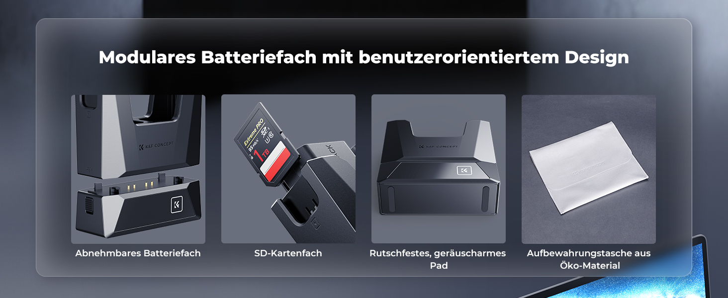 Акумулятор K&F CONCEPT NP-FZ100 2600mAh з зарядним пристроєм для Sony Alpha A7 III A9, 18W PD/QC