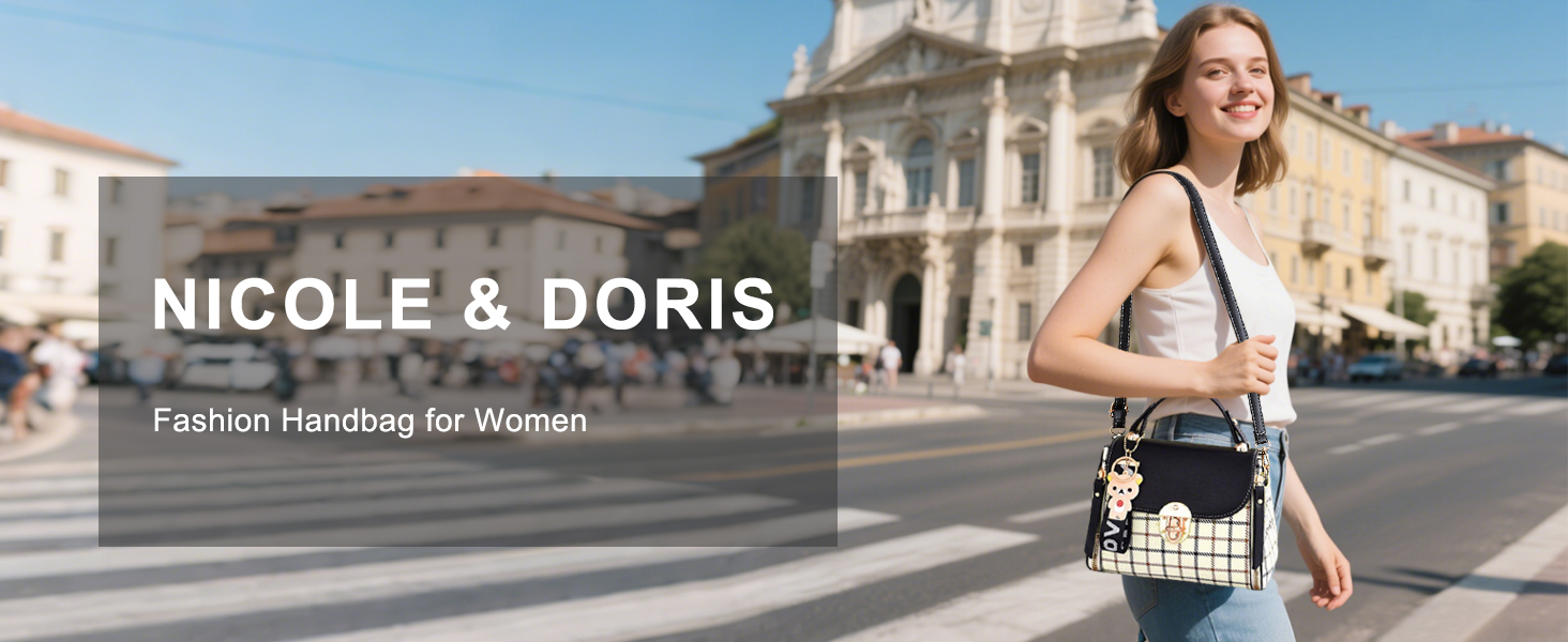 Сумка жіноча Nicole Doris рожева через плече, PU шкіра, кросбоді, на блискавці