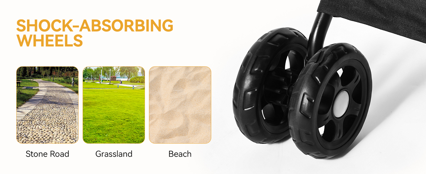 Візок для собак та котів DWVO - зручний та компактний, до 11,3 кг, блакитно-чорний (45,7x83x114cm)