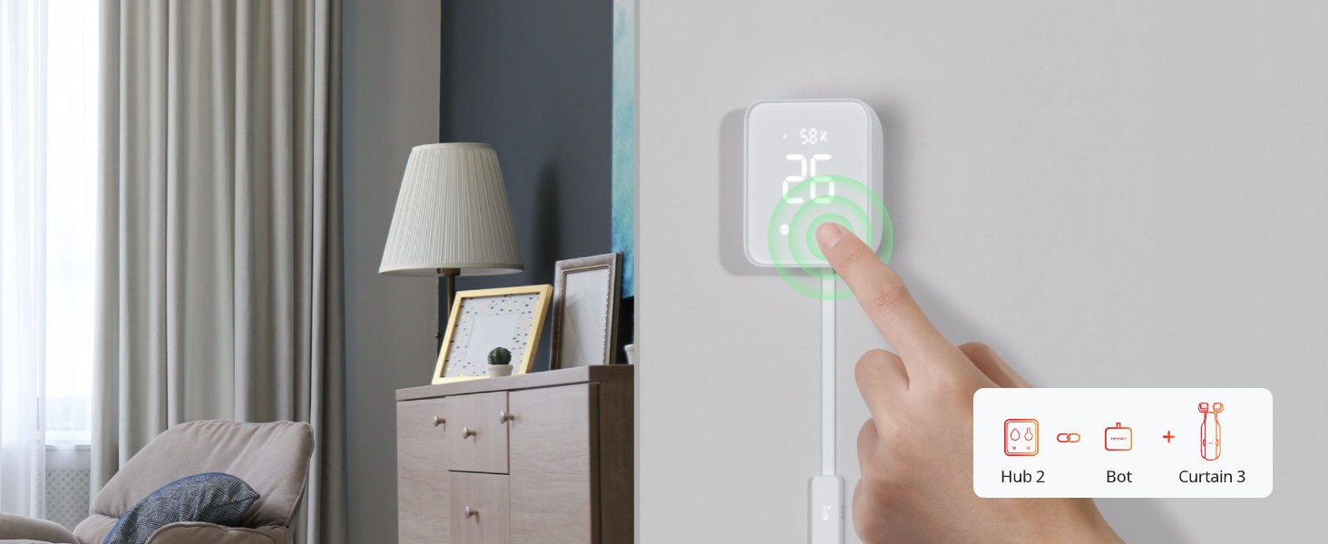 Розумний автоматичний відкривач штор SwitchBot Curtain 3 для U-рейки, Bluetooth, керування через додаток і таймер, потужний двигун, сумісний з Alexa і Google Home (потрібен SwitchBot Hub)