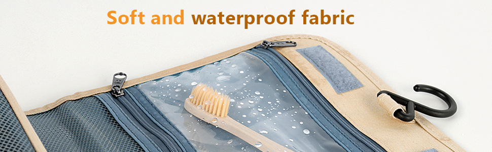 AiQInu Сумка для туалетних речей з гачком, дорожня косметичка-органайзер, унісекс, розкладний, для подорожей, блакитний (жовтий)