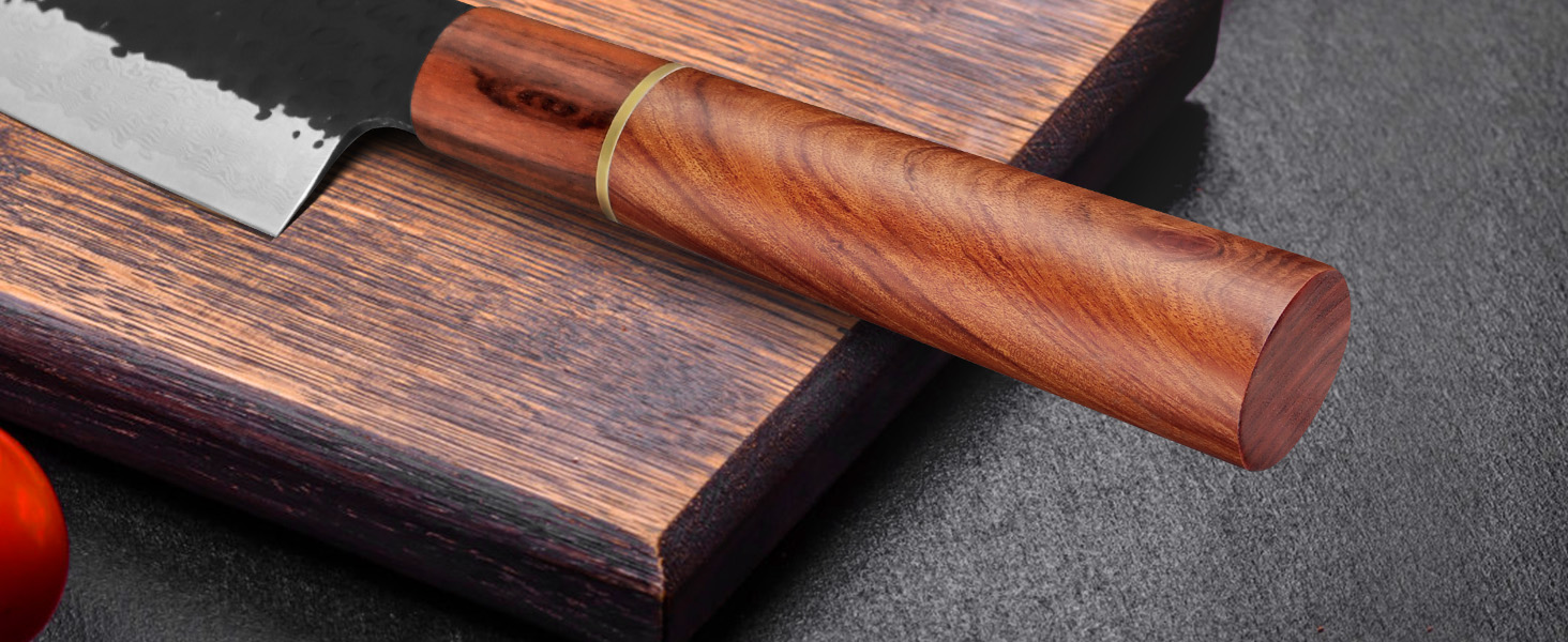 Професійний кухонний ніж Kiritsuke BILLION DUO 21 см, дамаск VG10, 67 шарів, дерев'яна ручка, серія HGBY