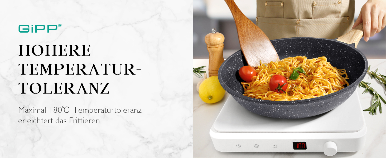 Набір посуду GiPP 17 предметів: каструлі та сковороди з антипригарним покриттям, сірий колір