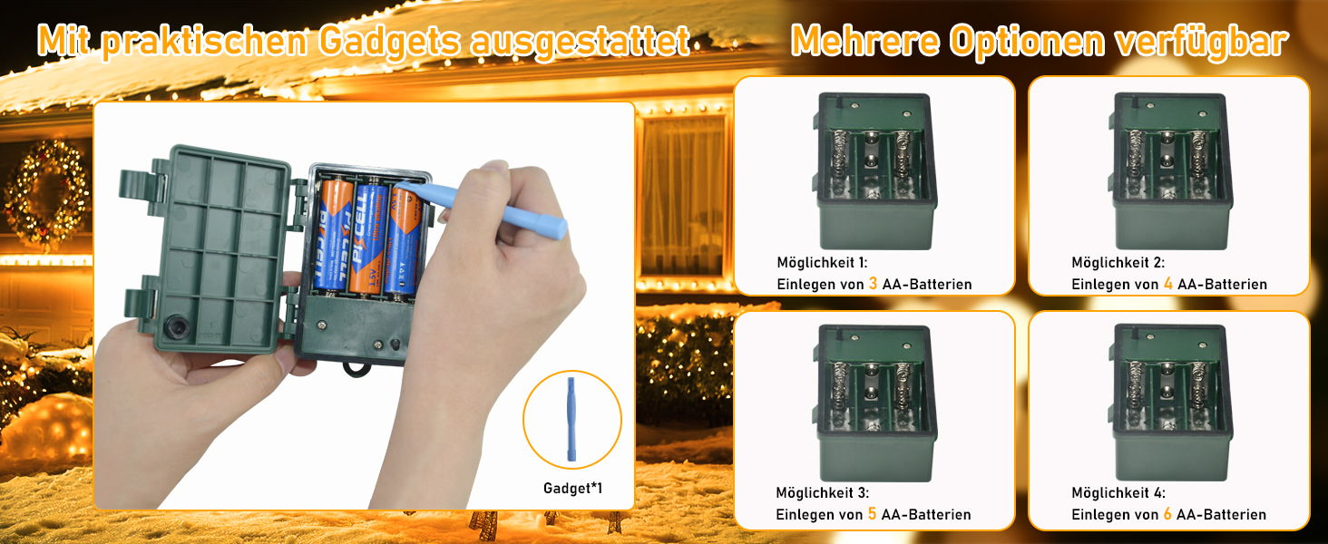 Гірлянда світлодіодна 30м, 300 LED, з таймером, 8 режимів, водонепроникна, зелений кабель, тепле біле світло, для декору, вечірок, саду, Нового року