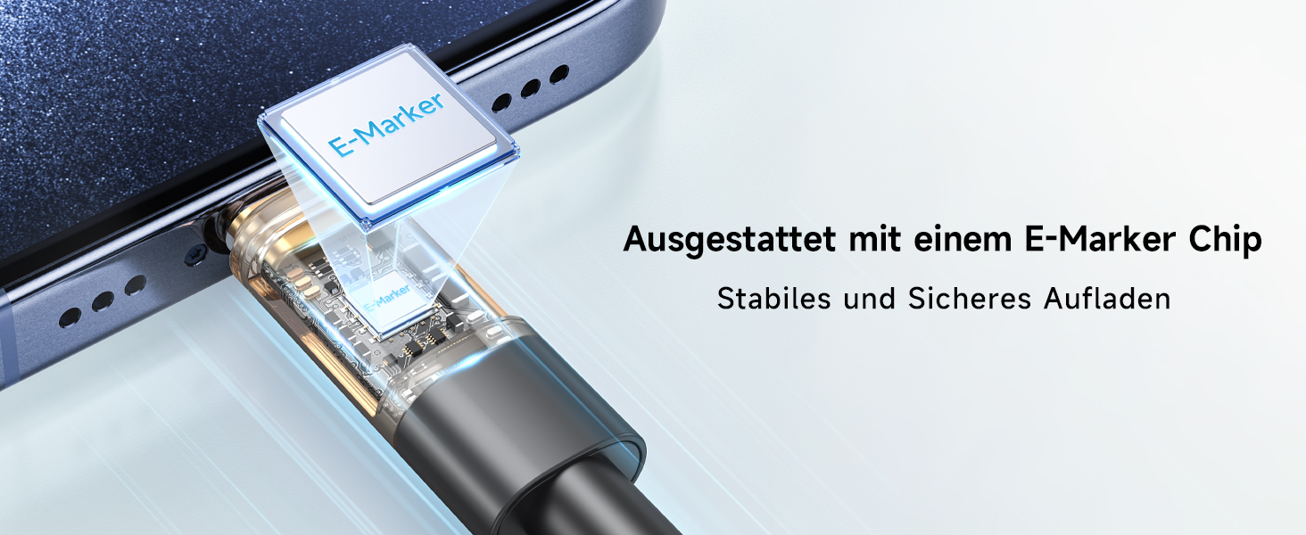 Кабель USB-C RAVIAD: Швидка зарядка PD3.1, нейлон, 0.5м, 240W, чорний. Сумісний з iPhone, Galaxy, Pixel, iPad, MacBookAir