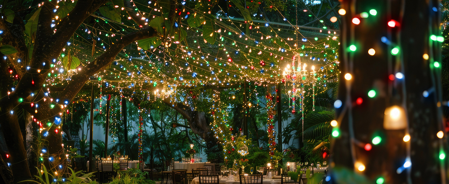 LED гірлянда 100 метрів, 800 LED, тепле світло для декору: Новий Рік, вечірка, сад, балкон. З таймером та пам'яттю