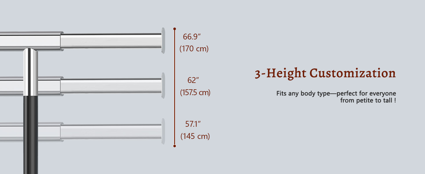 Легкий мобільний вішак для одягу на колесах FAVOOOSTY, металевий, до 200 кг, чорний, 1 стяжка