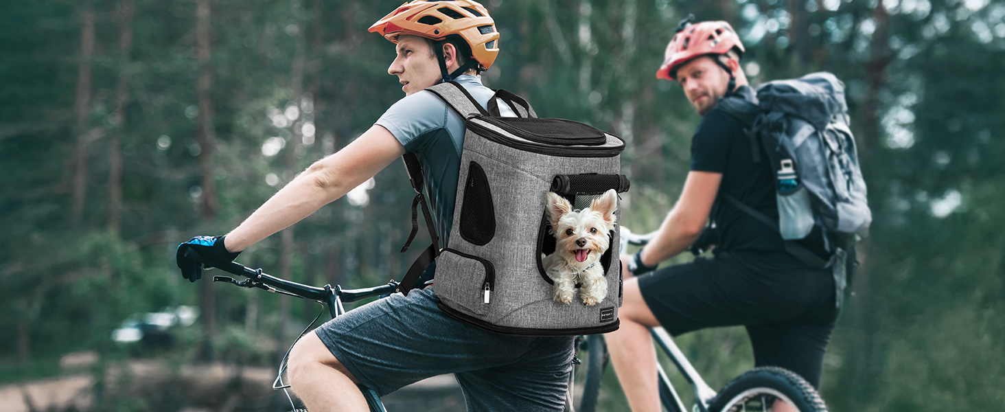 Рюкзак для котів та собак Petsfit - сірий, до 5 кг, з сіткою, для прогулянок