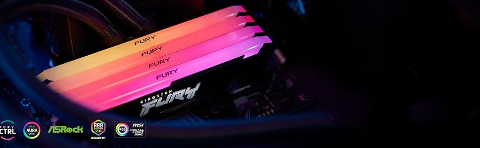 Kingston FURY Beast RGB 32GB (2x16GB) DDR4 3200MHz CL16 Пам'ять RAM для ПК