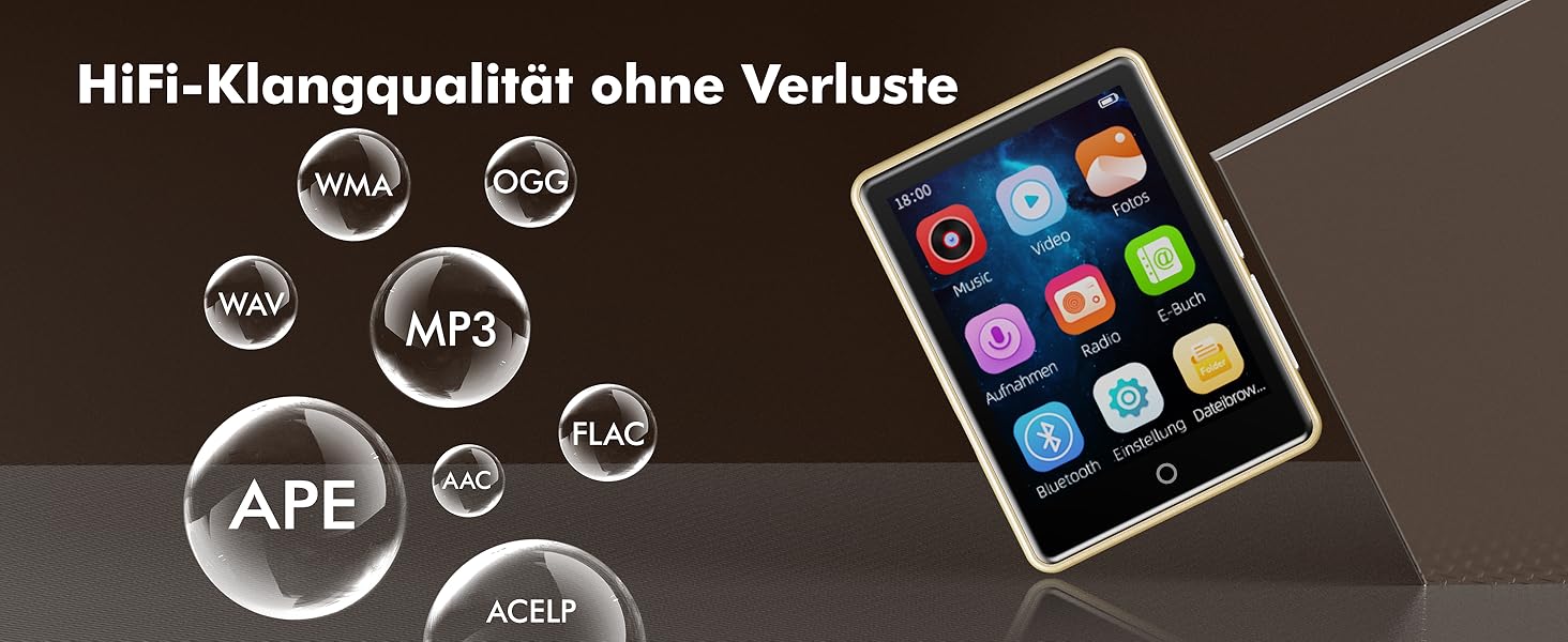 MP3 плеєр для дітей 64GB з Bluetooth 5.3, 2.8