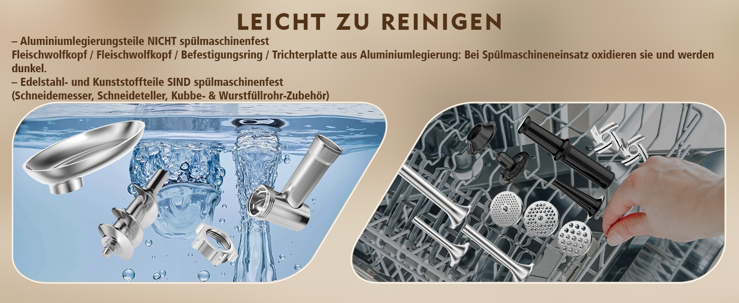 М'ясорубка електрична 2800 Вт нержавіюча сталь з насадками для ковбас та кубебе (Mg091)