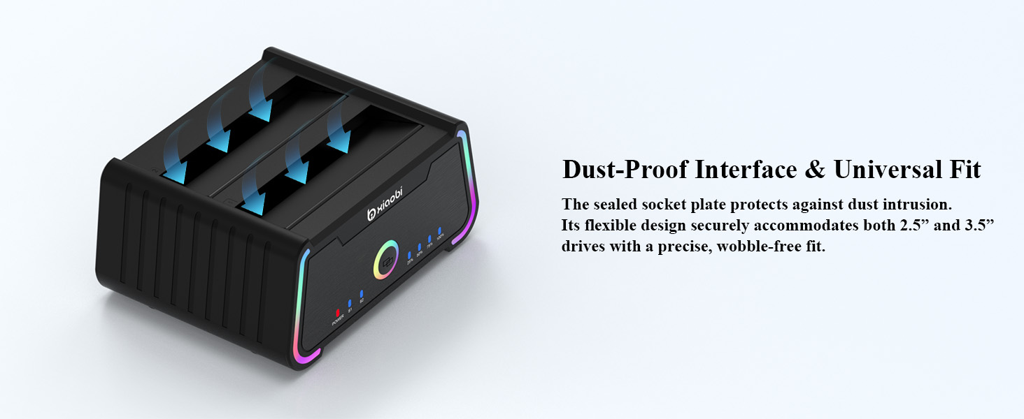 Док-станція для жорстких дисків USB-C Dual Bay для 2.5