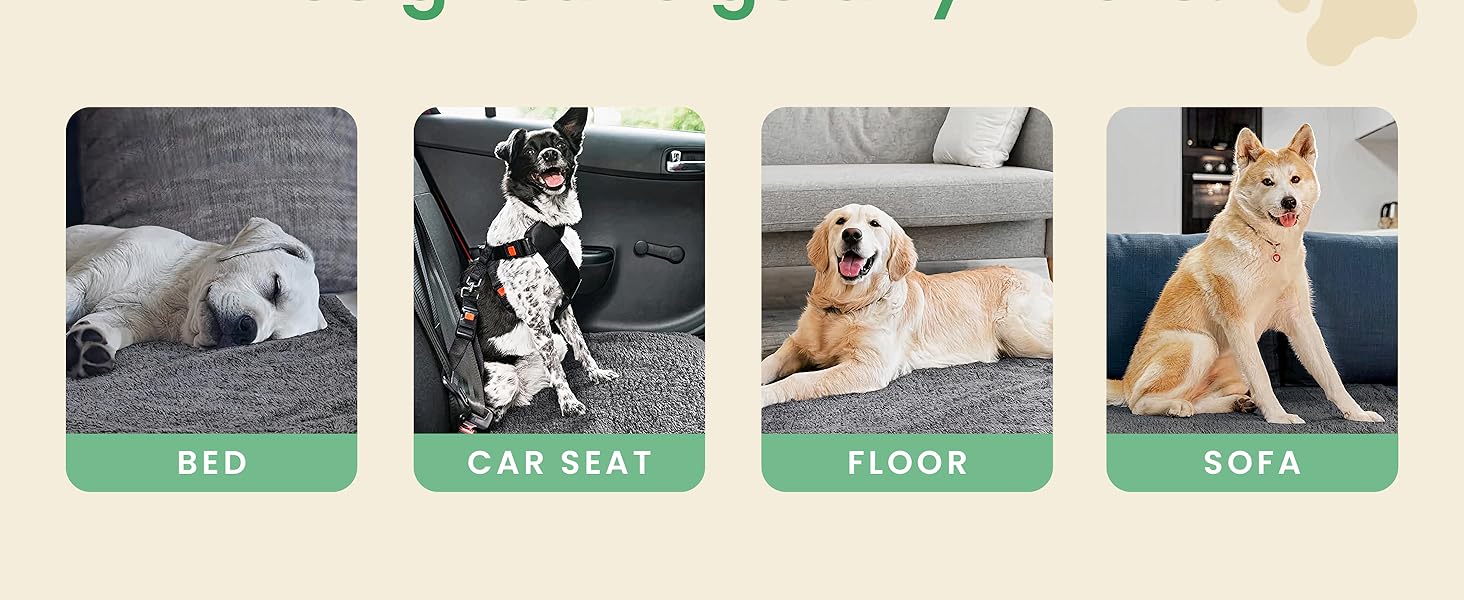 Водонепроникний килимок для собак Kritter Planet, м'який плед для собак, захист дивану та авто, 120x150 см, коричневий/туапе