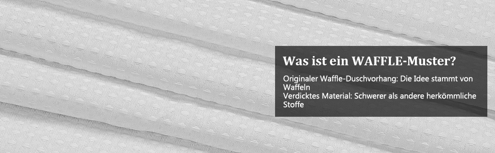 Штора для душу текстильна водонепроникна поліестер 180x200 см, біла з кільцями