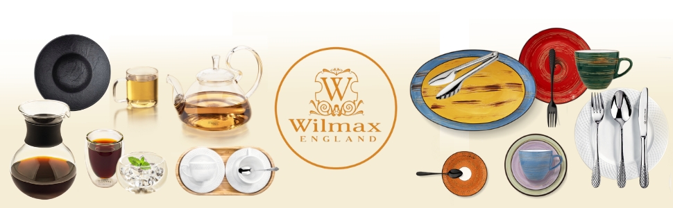 Набір чашок Wilmax для чаю та кави, 6 шт., 460 мл, порцеляна, білий