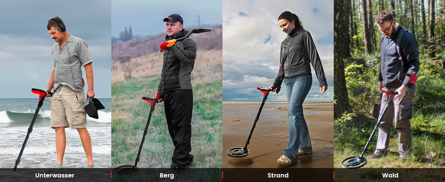 Металодетектор KAIWEETS Explorer X I 2025: 5 режимів, водонепроникний, з навушниками та лопаткою