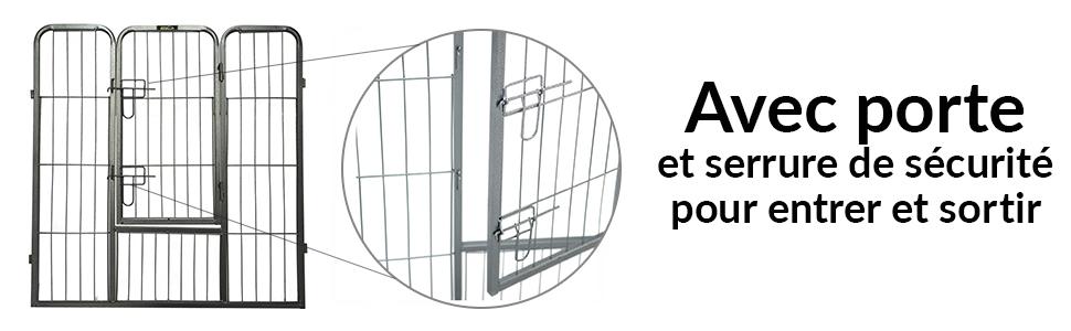 Клітка для цуценят Zoomundo 100 см, XL, чорна: загін для тварин, загін для цуценят, клітка для собак