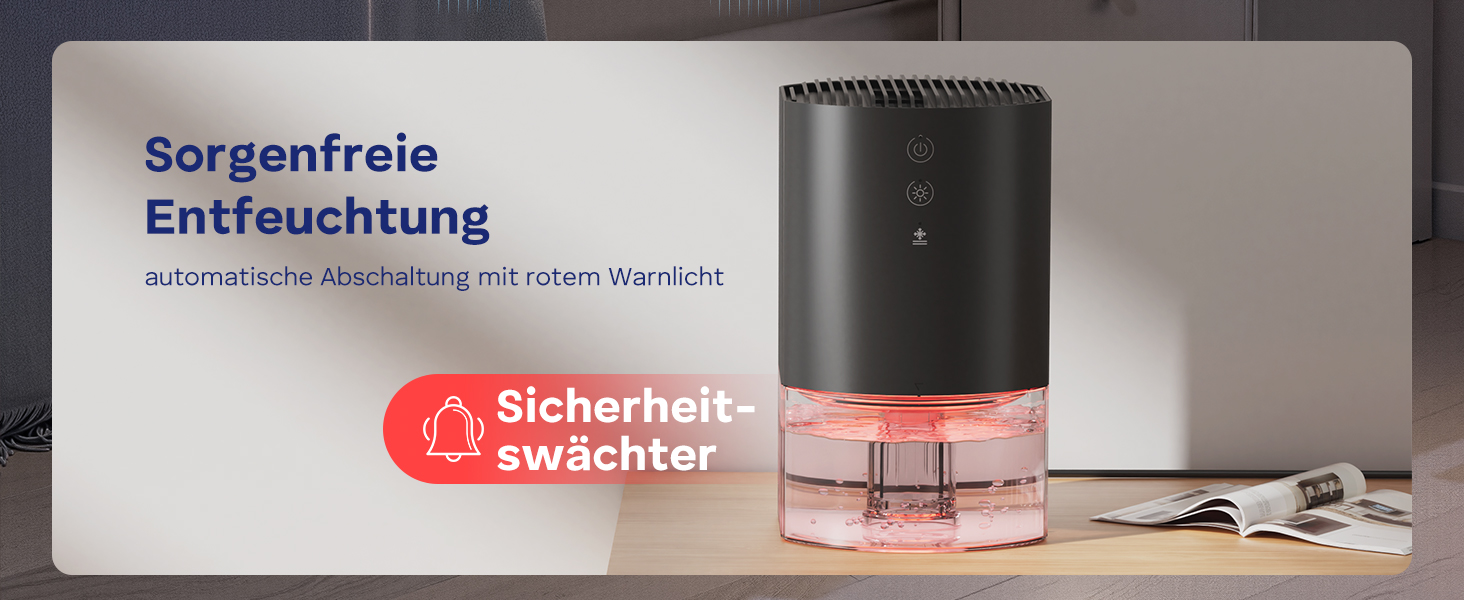 Електричний осушувач повітря GOAMGE 990 мл з LED-підсвіткою для дому, авто, спальні, шафи, ванної кімнати