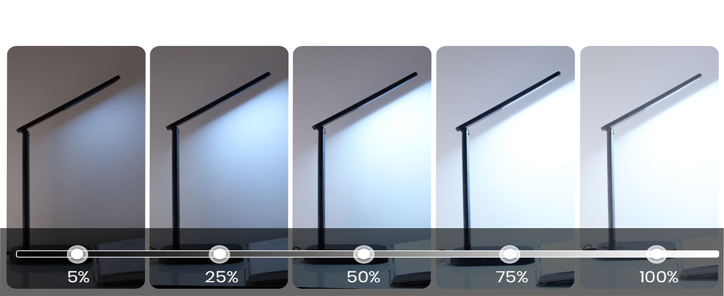 LED-лампа настільна LASTAR з USB-зарядкою, диммуванням, 5 режимами, таймером та нічним світлом