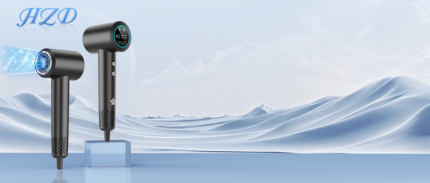 Фен з дифузором, 110000 об/хв безщітковий двигун, низький шум 57dB, для подорожей та дому, Dark Grey