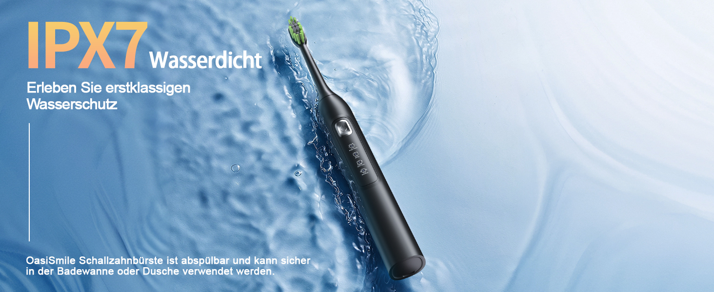 Електрична зубна щітка Y05 2025: 42000 VPM, 4 режими, 6 насадок, IPX7, акумулятор 120 днів