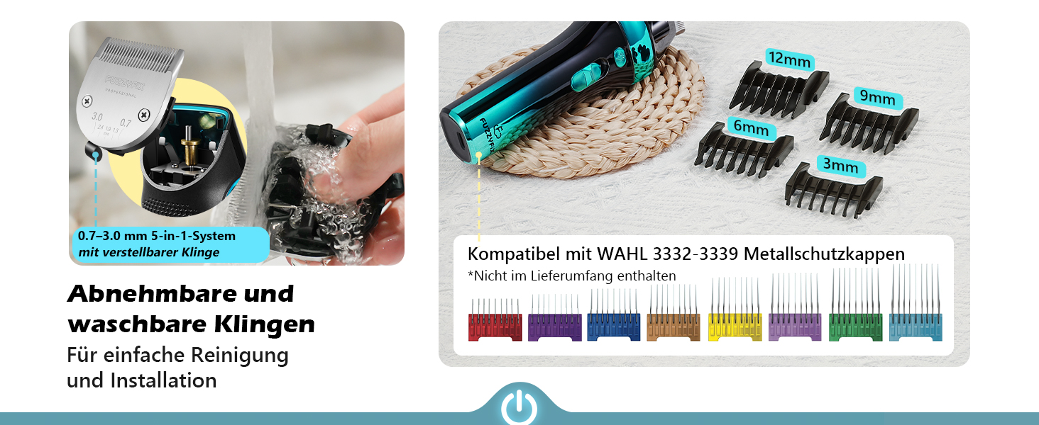 Машинка для стрижки собак Leise з LED-підсвіткою, 2 швидкості, для догляду за обличчям, вухами, лапами, блакитна