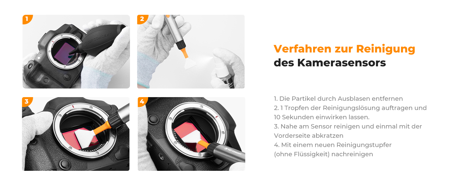 Набір для чищення об'єктивів K&F Concept 15-в-1 (з рідиною) - для фотографів