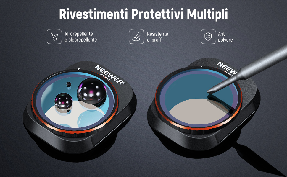 Набір фільтрів NEEWER ND&CPL для DJI Mini 4 Pro: 6 шт. (ND8, ND16, ND32, ND64, ND128, CPL)