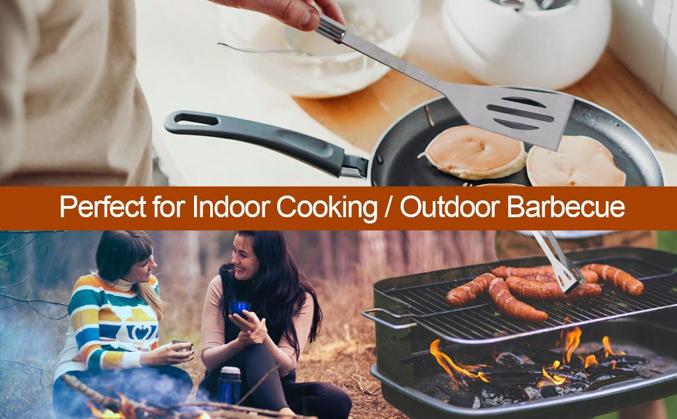 Набір гриль-посуду з нержавіючої сталі GQC, 3 шт. Професійний набір інструментів для грилю в кейсі. BBQ, кемпінг, сад, для чоловіків та жінок