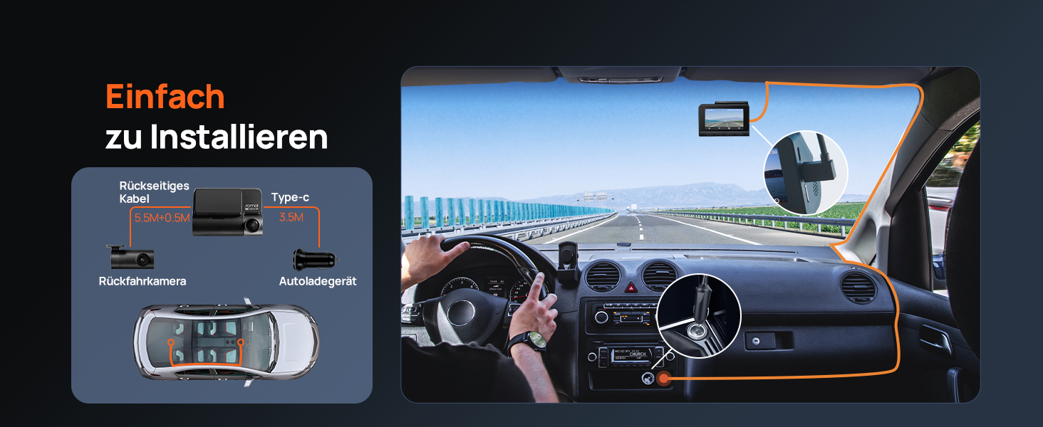 Автомобільний відеореєстратор 70mai A810S 4K HDR Dual Dashcam (передня та задня камери), Sony STARVIS 2 IMX678, Night Owl Vision, 4G LTE, ADAS, паркування 24/7, WiFi, 128GB Micro SD