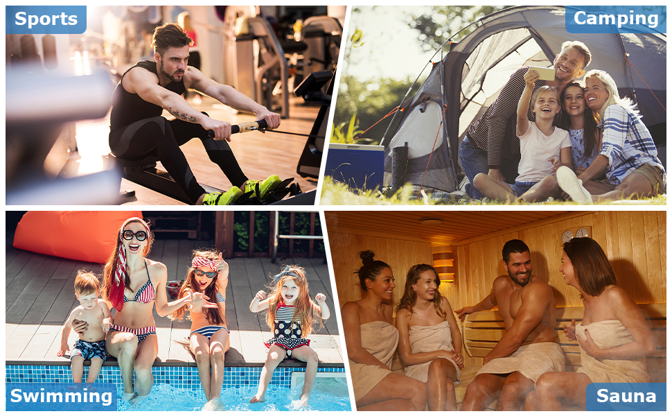 Набір рушників з мікрофібри 2 шт. | 180x60 см (великий) + 80x40 см (малий) | Швидковисихаючі рушники для душу, спорту, пляжу, фітнесу (темно-синій)