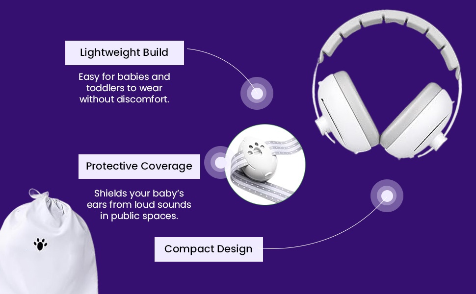 Навушники-захисники для малюків 2-в-1 (0-4 роки), рожеві. Захист від шуму, комфортні, регульовані, з ABS-оболонкою. Ідеально для подорожей, сну та повсякденного використання.