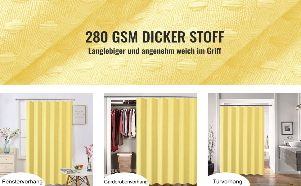 Шторка для душу BTTN вафельна, 180x200 см, антигрибкова, важка, водонепроникна, текстильна, з 12 гачками, зелена