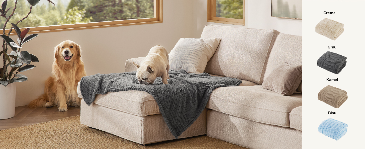 Підстилка для собак Bedsure: м'яка, тепла, кремово-біла, 100x120 см