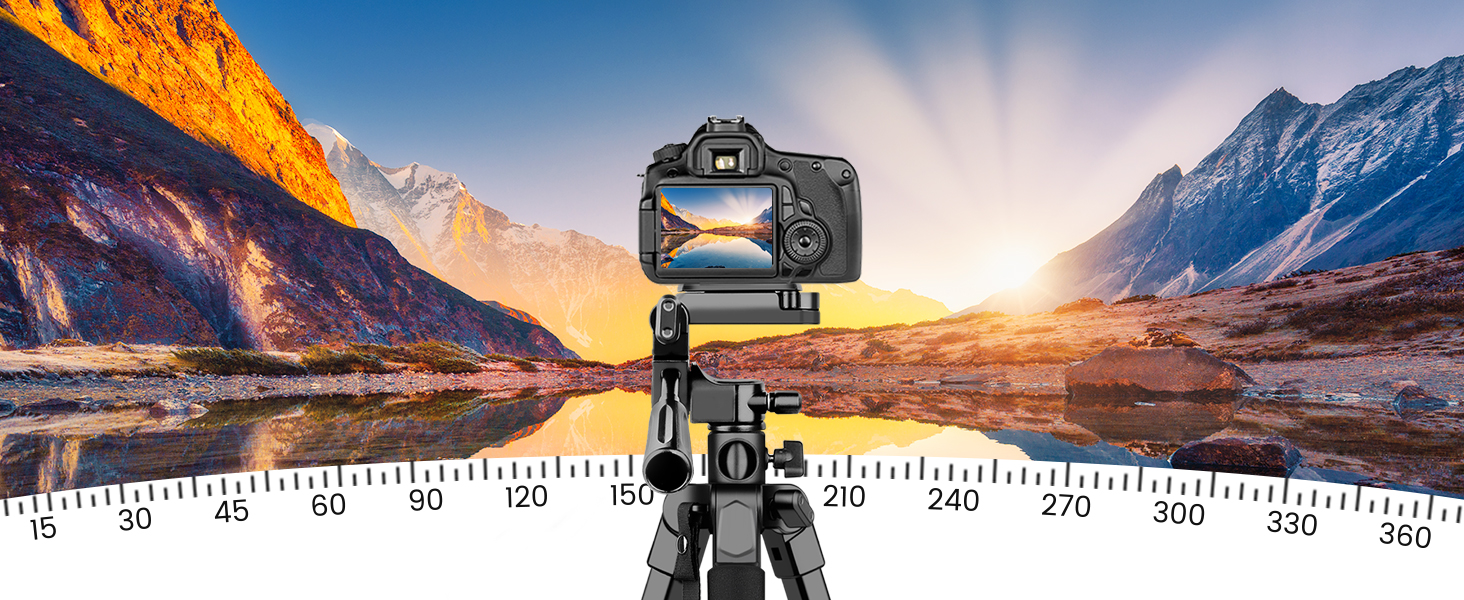 Штатив для камери та смартфона Nineigh, 190 см, з пусковим гачком, легкий алюмінієвий, з трьохсторонньою головкою, для iPhone/Samsung/Huawei/DSLR