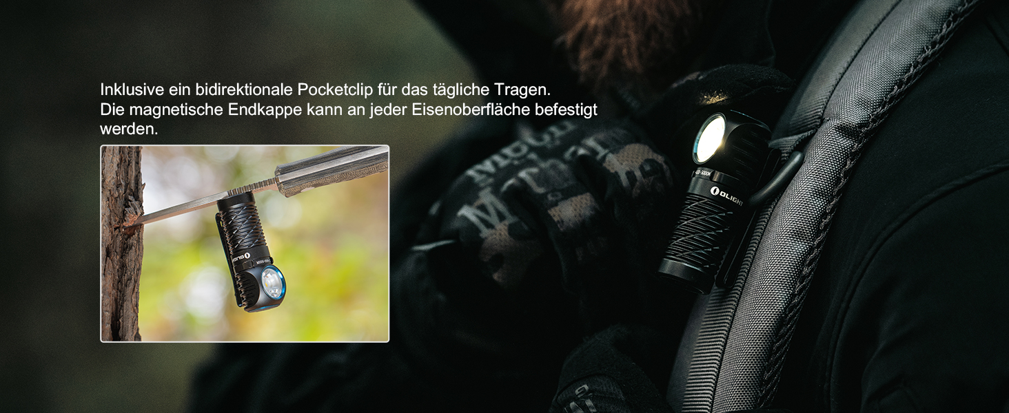 Ліхтар налобний OLIGHT Perun 2 Mini LED 1100 лм, USB, водонепроникний, з червоним світлом, 5 режимів, для кемпінгу та екстрених ситуацій, чорний
