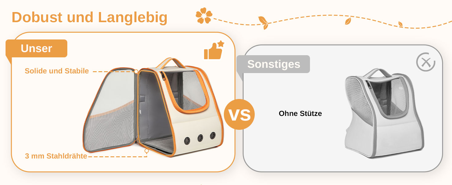 Рюкзак для кота/собаки, складаний, з вентиляцією, оранжево-білий