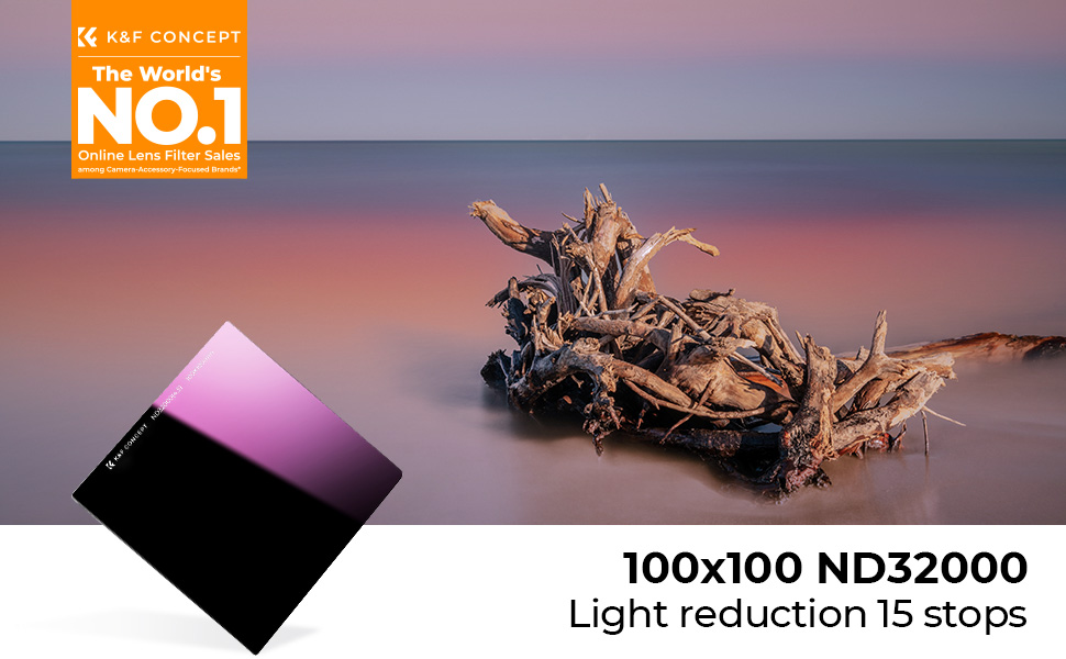 Набір фільтрів K&F Concept Nano-X: квадратний фільтр, тримач, адаптерні кільця (ND32000)