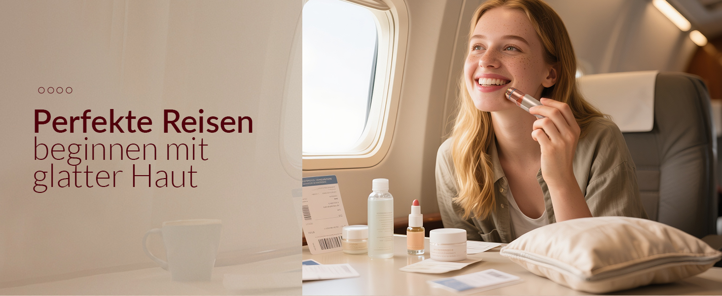 Електричний жіночий епілятор для обличчя: безболісний жіночий тример для швидкої та ніжної скоблення верхньої губи, підборіддя та щік (Золотий)