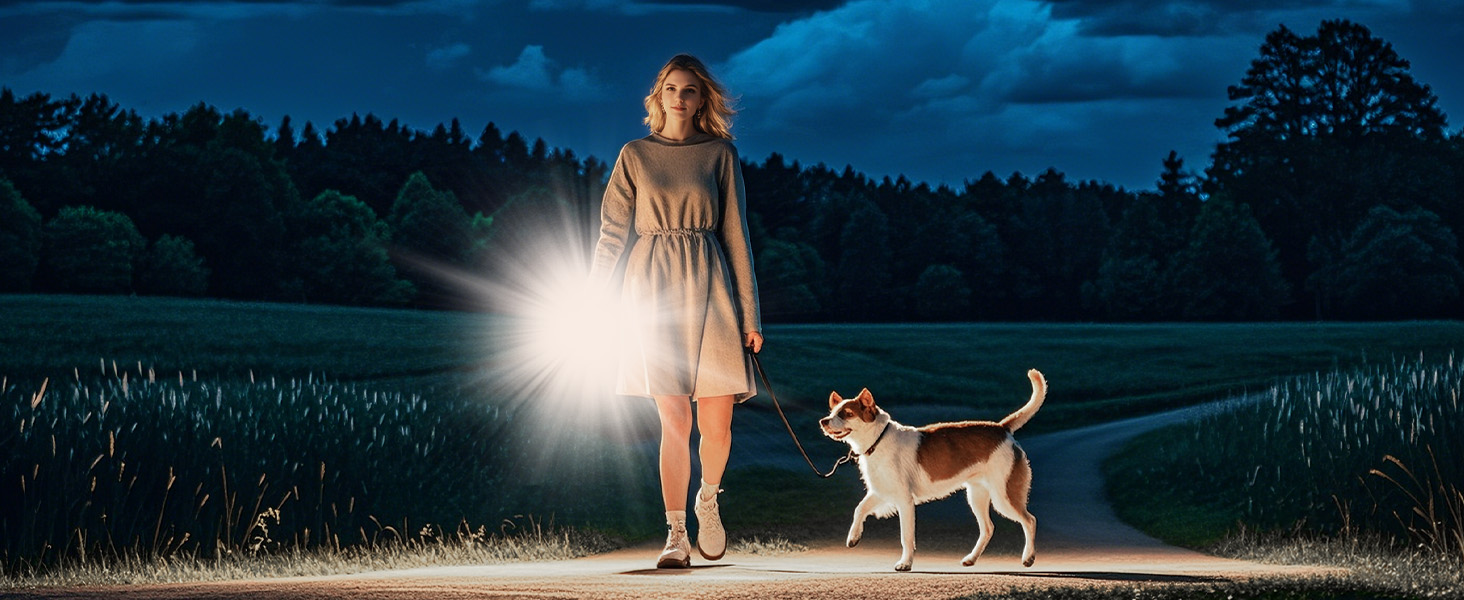 LED ліхтар на батареї, 500 000 люмен, тактичний, з регулюванням фокусу, для кемпінгу, матовий чорний