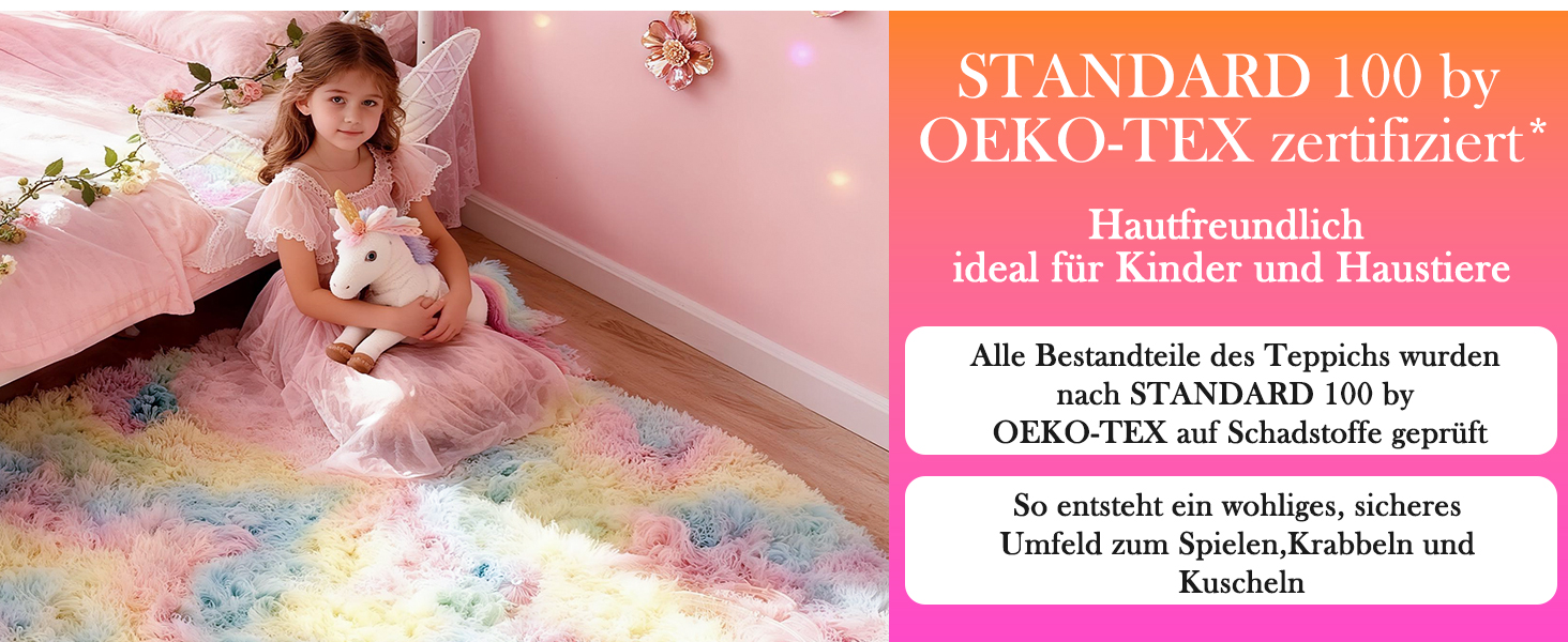 Килим круглий дитячий 100 см Райдуга, м'який, пухнастий, нековзний, пральний для кімнати