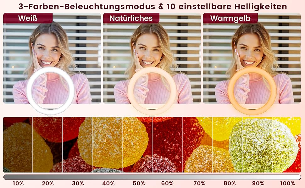 LED кільцева лампа 25 см з штативом 155 см та тримачем для телефону, регульована яскравість, для YouTube, відеозйомки, селфі, стрімінгу, макіяжу та фотографії