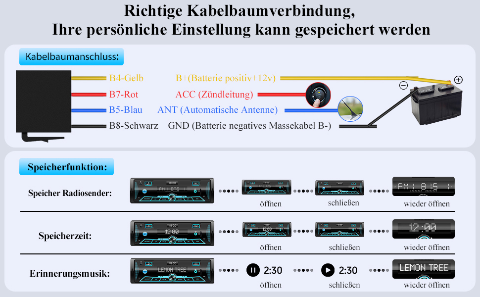 Автомобільна магнітола RDS Bluetooth 9-24В, FM/AM, MP3, USB, SD, AUX, з пультом, 7 кольорів підсвічування, гучний зв'язок