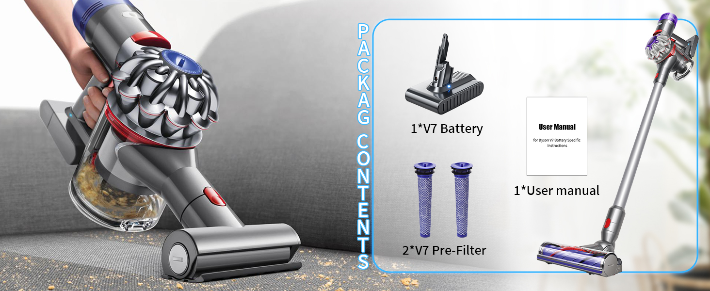 Запасний акумулятор для пилососа Dyson V7 Animal Tigger Motorhead Absolute Pro Fluffy Mattress (E)