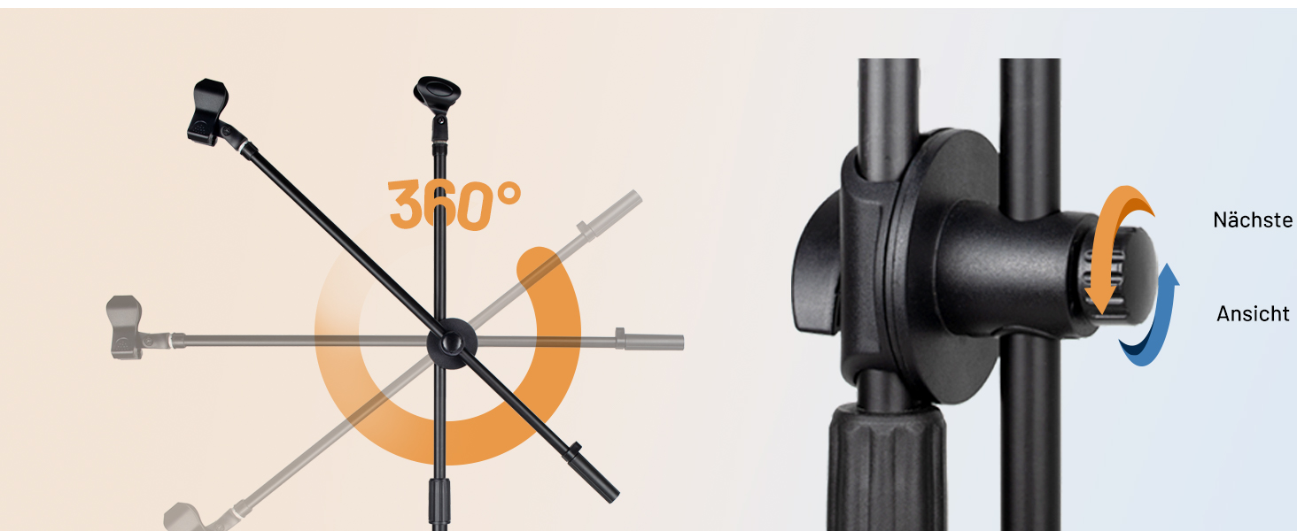 Підставка для мікрофона 2-в-1 з трьома кліпсами для кабелів, для вокалу, сцени, конференцій та презентацій, розширювана, CY0311 (з лебединою шиєю)