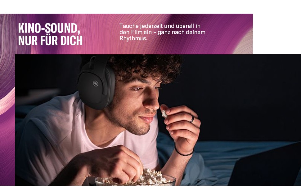 Навушники бездротові Yamaha YH-L500A Over-Ear чорні: 3D звук, Bluetooth, для дому та ігор