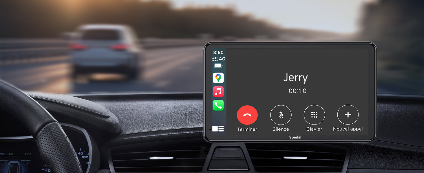 Бездротовий автомобільний мультимедійний центр Spedal NaviCam 796W з Apple CarPlay, Android Auto, зовнішньою камерою, Bluetooth, Wi-Fi, AirPlay, AUX та FM-трансмітером