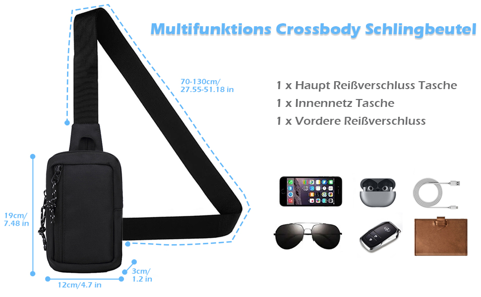 Чоловіча та жіноча поясна сумка-рюкзак для телефону, спортивна, водонепроникна, для активного відпочинку, кемпінгу, подорожей, фітнесу, велосипеду (чорна)